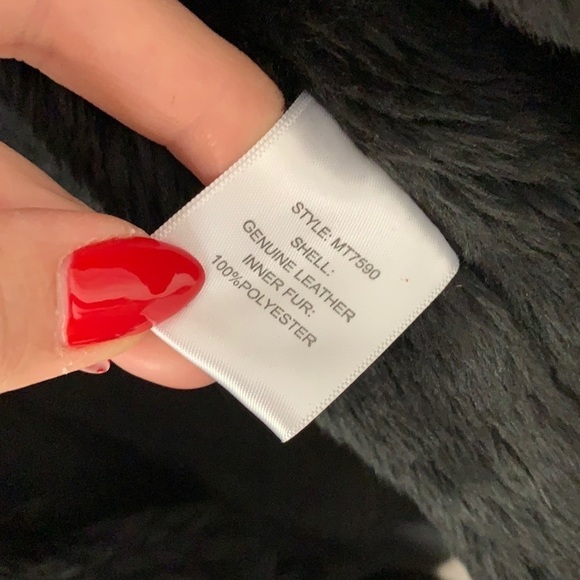 Tribe Asymmetrical Leather & Faux Fur Vest - Picture 10 of 12